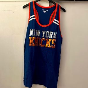 New York Knicks Womens Sequin Tank Top T-Shirt - NBA